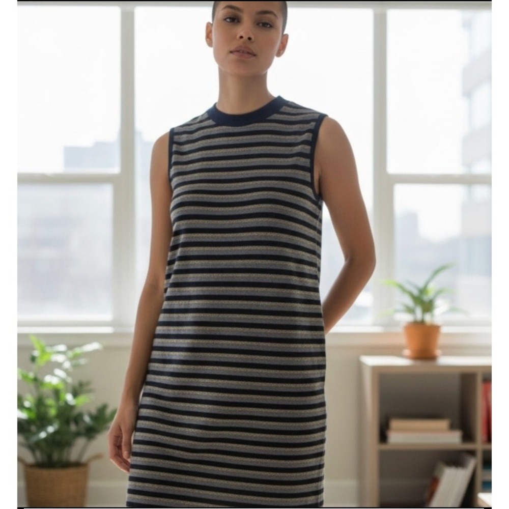 Verameat Striped Sleeveless Mini Dress‎ S